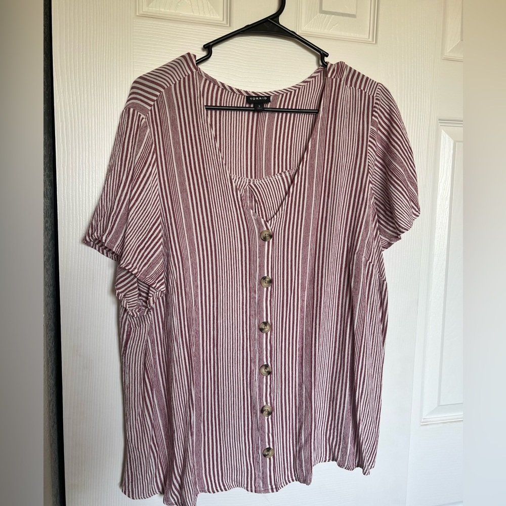 Torrid striped blouse